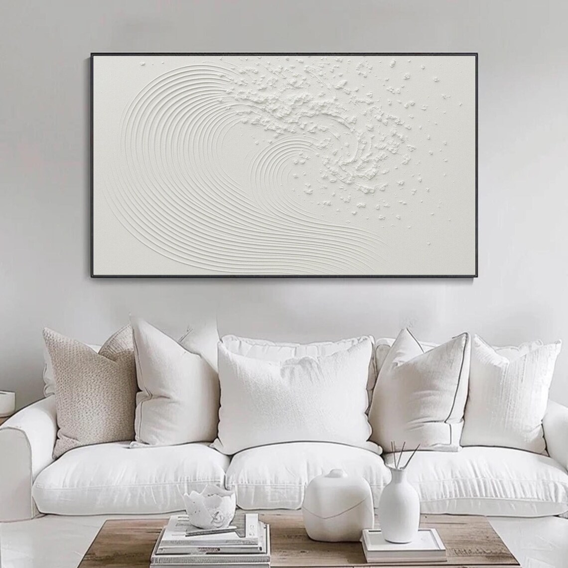 Textured Line Wave Art Print, Minimalist Coastal Decor - Image 4