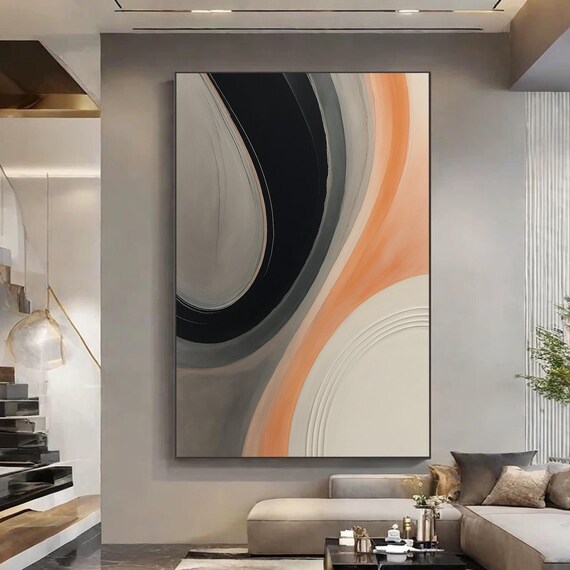 Abstract Textured Painting, Modern Minimalist Decor