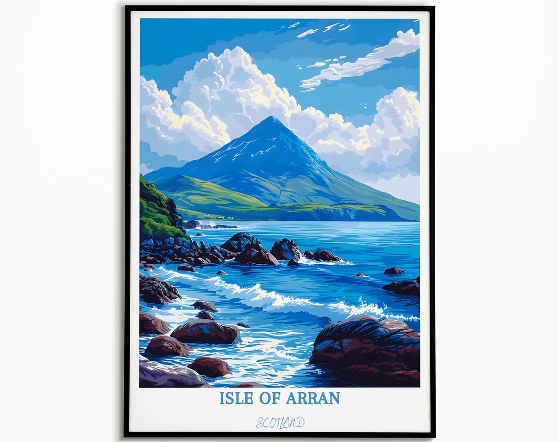Isle Of Arran Travel Poster Isle Of Arran Print Scotland Art Print Isle Of Arran Gift Isle Of Arran Wall Art Isle Of Arran Artwork