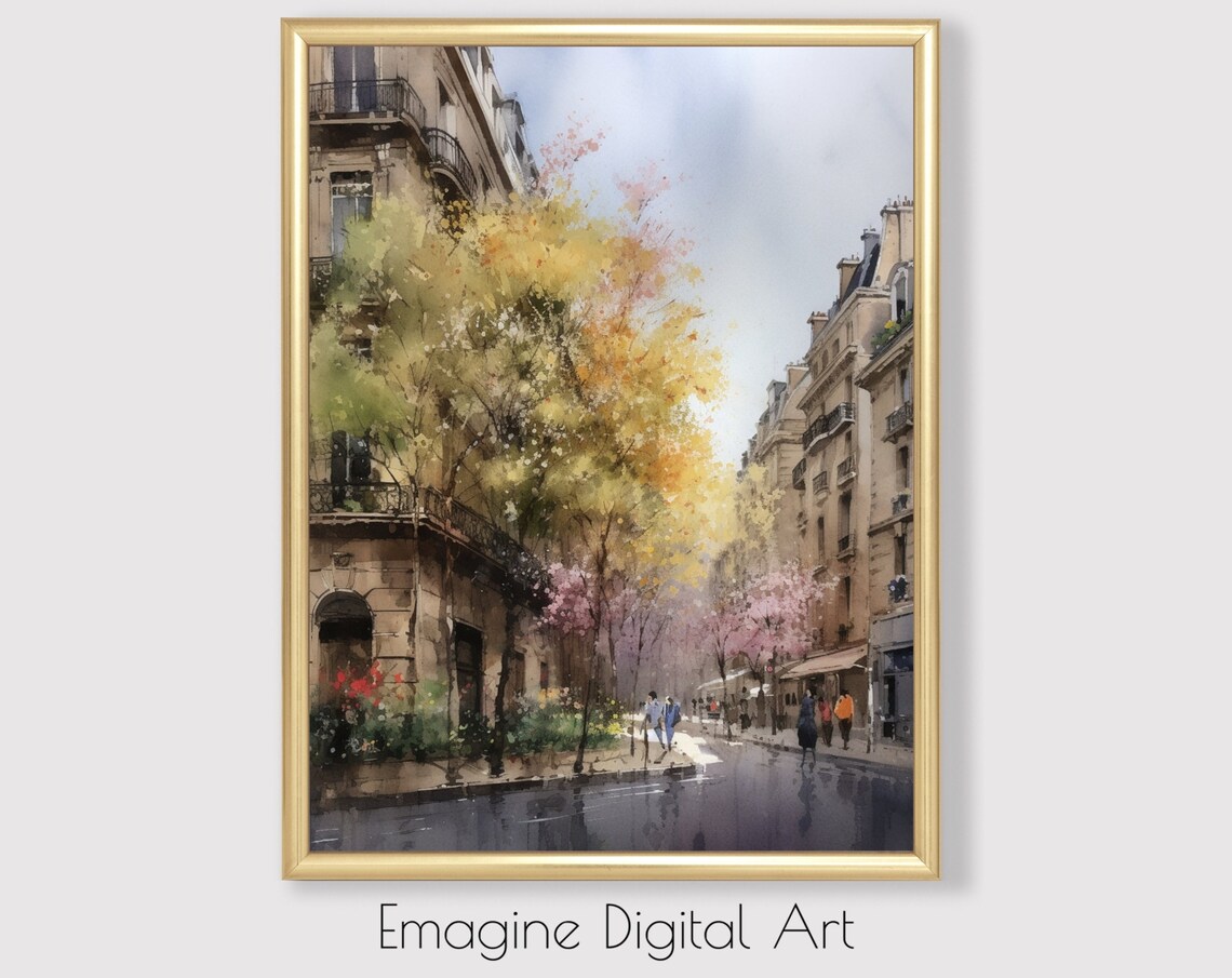Paris Street Springtime Impressionist European Painting Poster