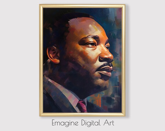Dr Martin Luther King Jr Civil Rights Portrait Painting Poster