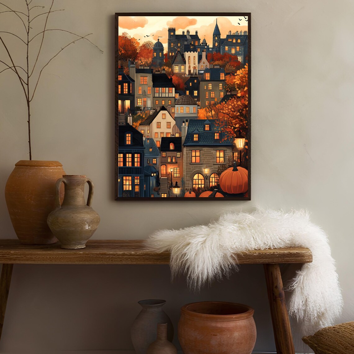 Edinburgh Autumn Illustration, Scotland Travel Poster - Image 3