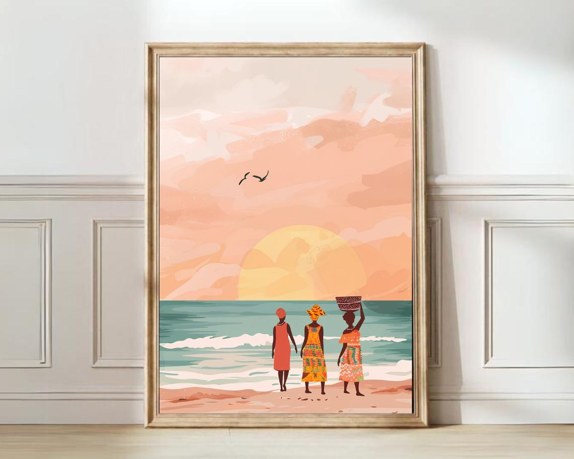 Ghana Travel Poster, Accra African Nursery Art Print
