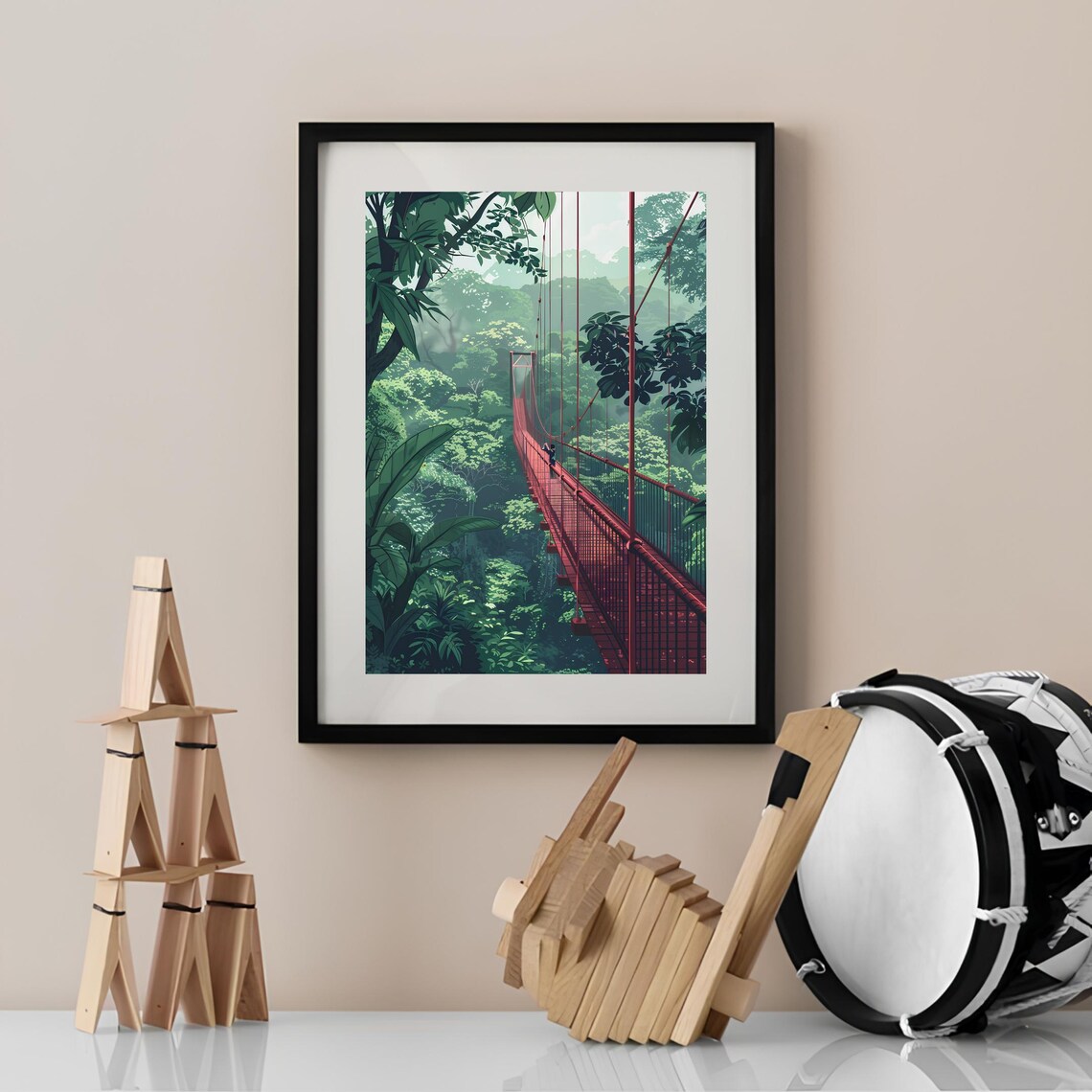 Costa Rica Illustration, Rainforest Travel Poster - Image 2