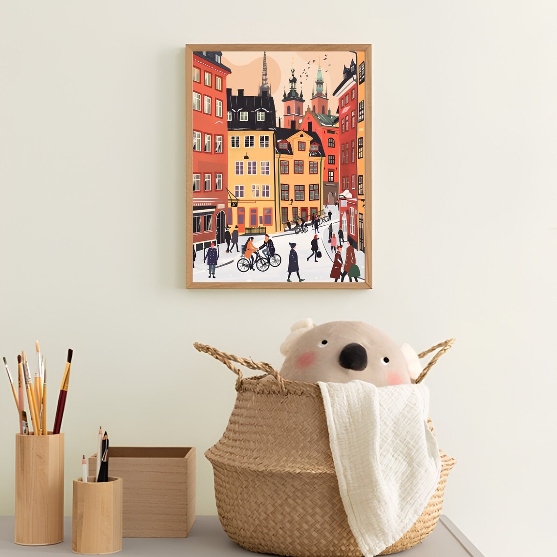 Stockholm Illustration, Sweden Travel Poster Print - Image 2