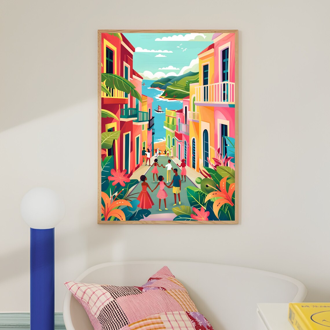 Puerto Rico Floral Travel Poster, San Juan Print - Image 2