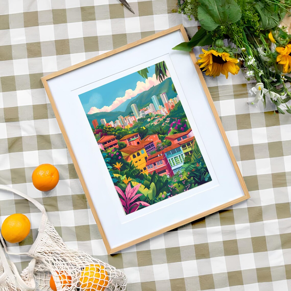 Medelln Print Colombia Illustration Medellin Travel Poster Medellin Painting Floral Print Nostalgia Print - Image 3