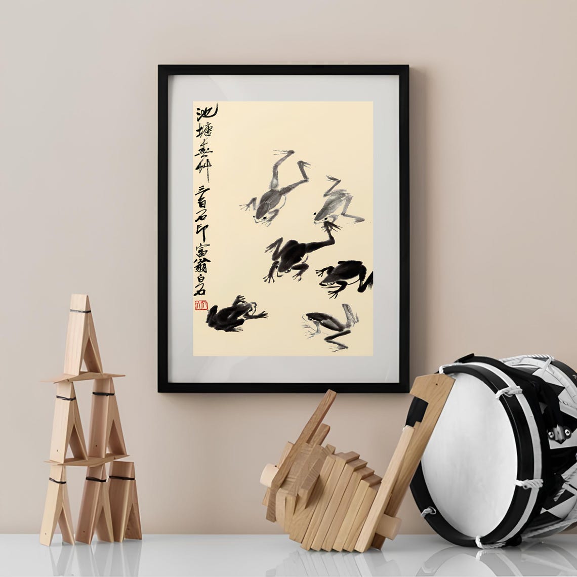 Matsumoto Hoji Wall Art Japanese Frog Art Print Poster Matsumoto Hoji Frogs Vintage Art Print Funny Animal Art Printable Wall Art - Image 3