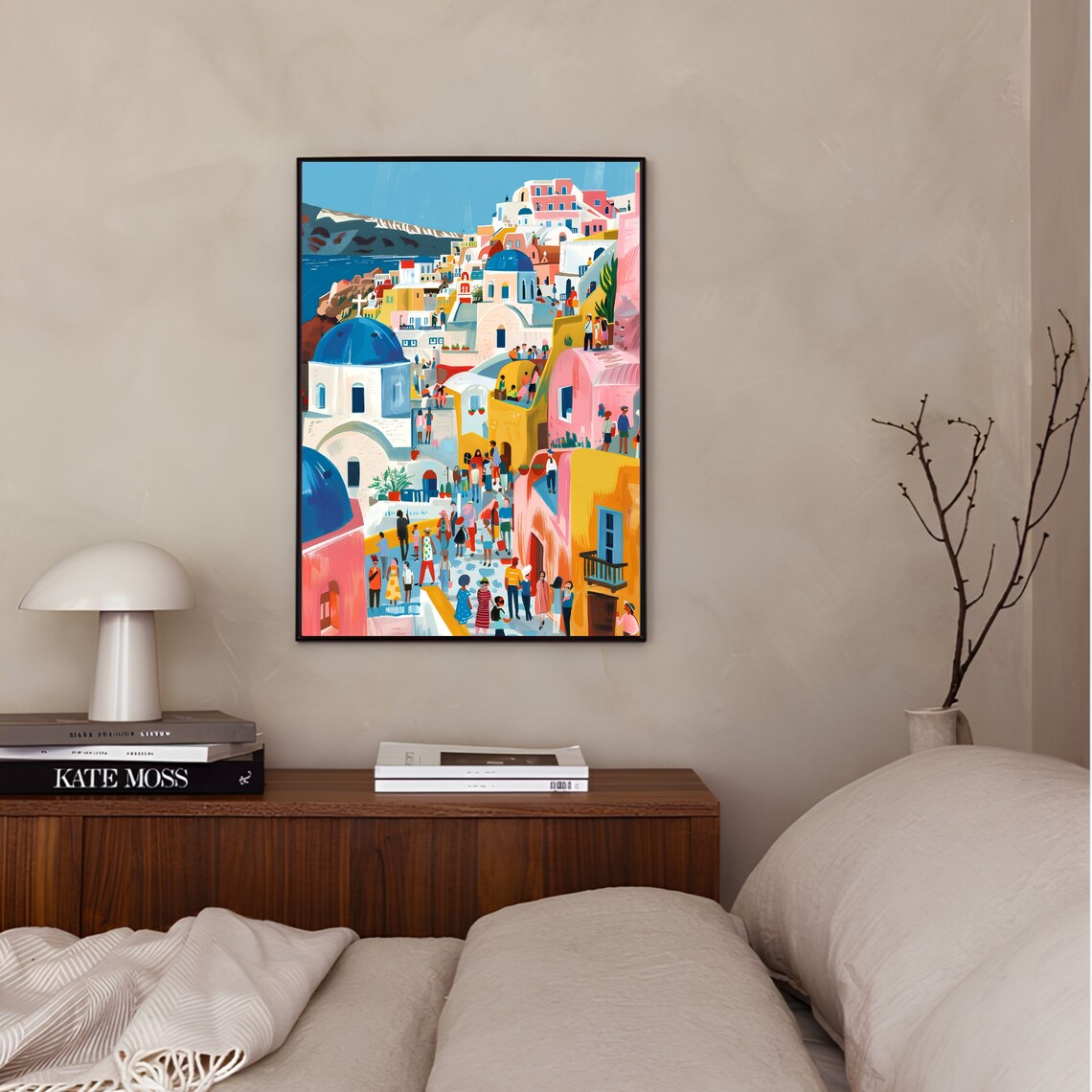 Santorini Travel Poster, Greece Nursery Wall Art - Image 3