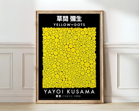 Yayoi Kusama Yellow Infinity Dots Tokyo Exhibition Art Poster