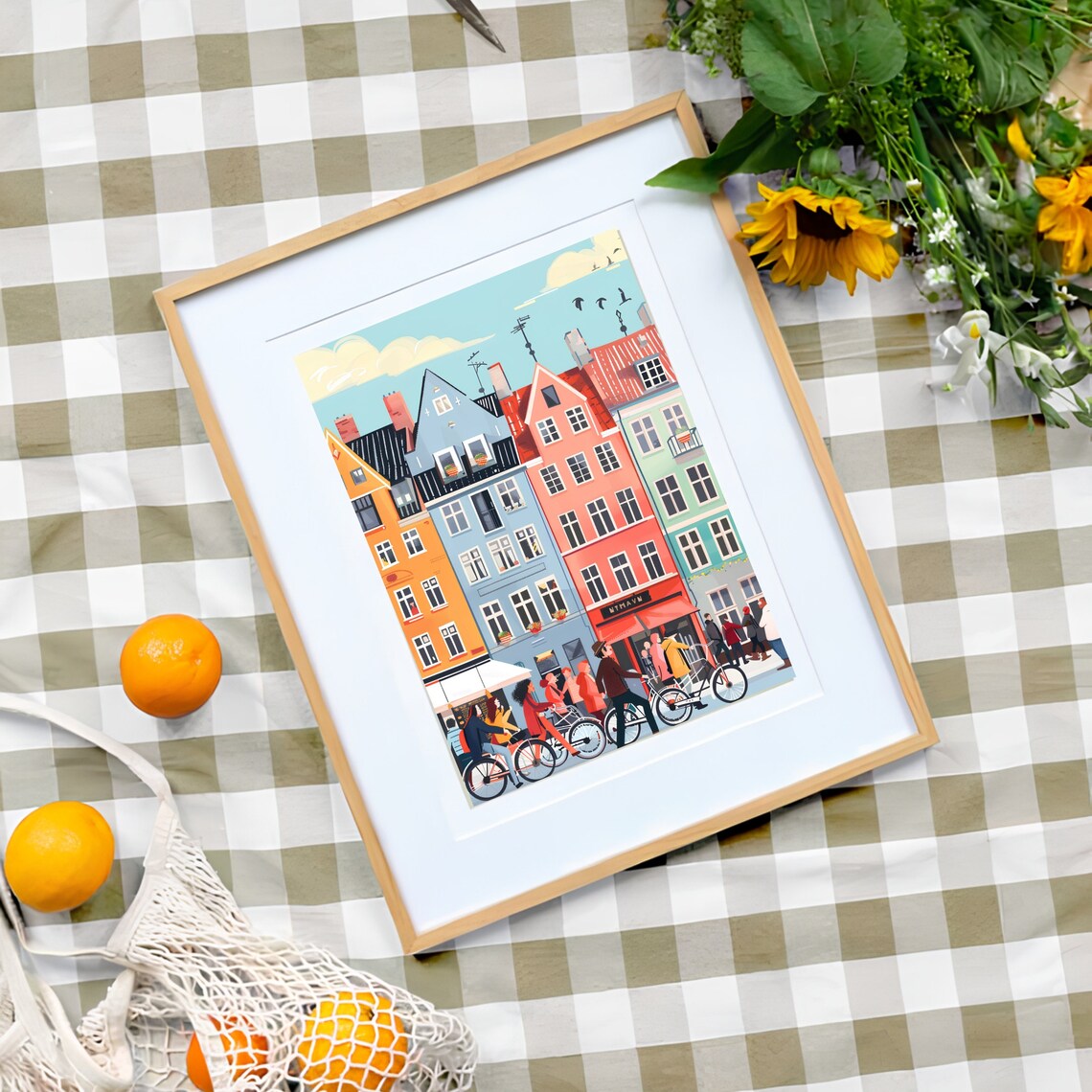 Copenhagen Illustration Travel Poster, Nursery Print - Image 3
