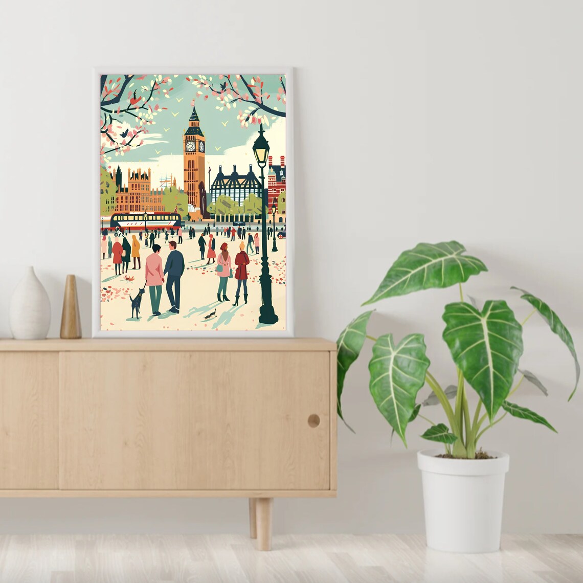 London Illustration Travel Poster, British Wall Art - Image 2