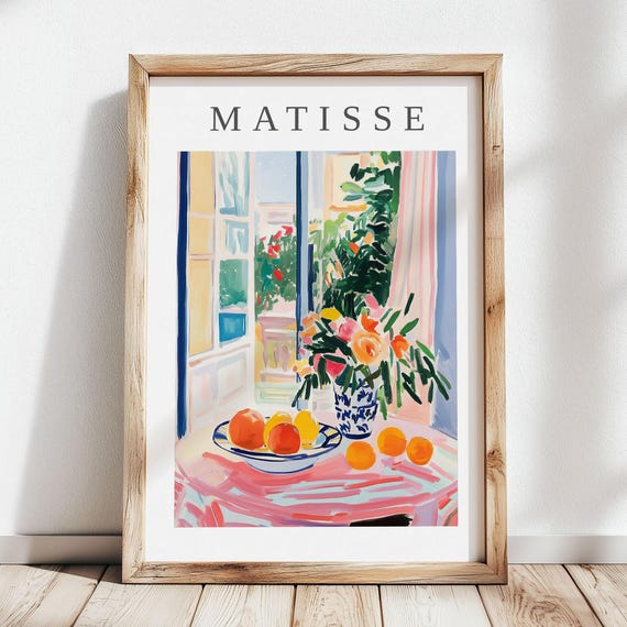 Henri Matisse Print Abstract Flower And Fruit Print Colorful Minimalist Artwork For Living Room Bedroom Office Fauvism Style Wall Art