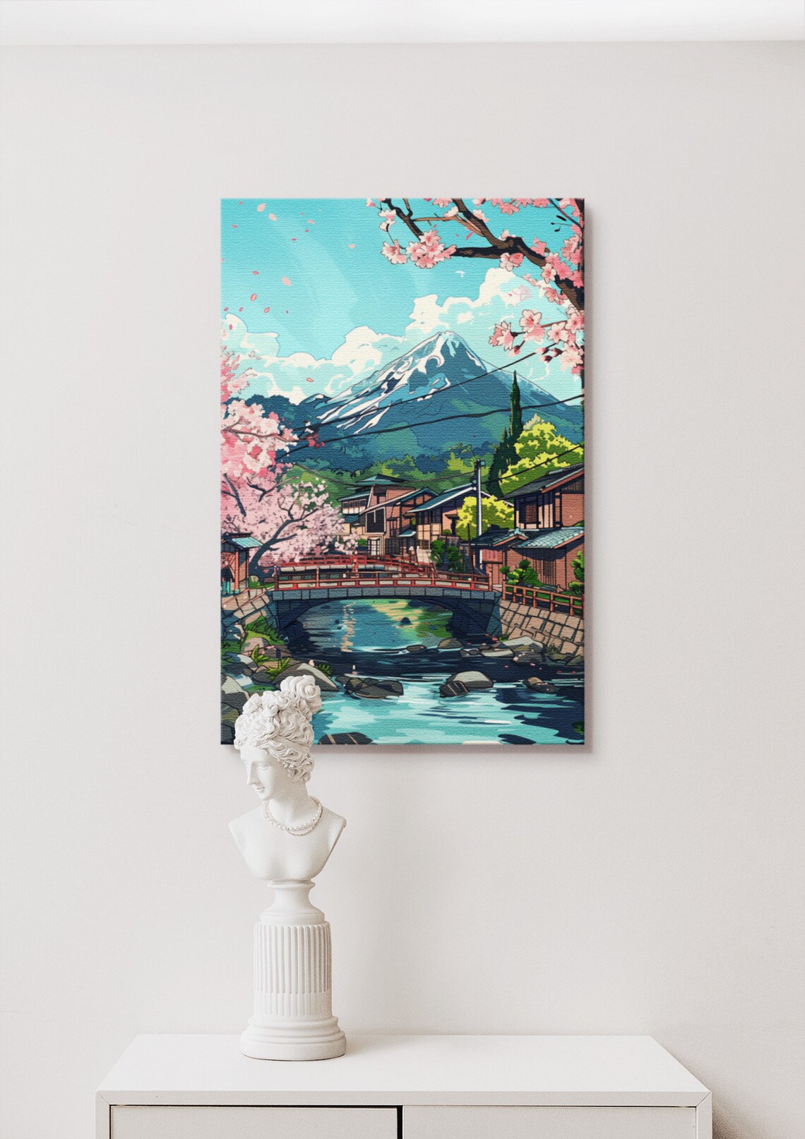Hokusai Ukiyo-E Mt Fuji Art Print, Japanese Landscape