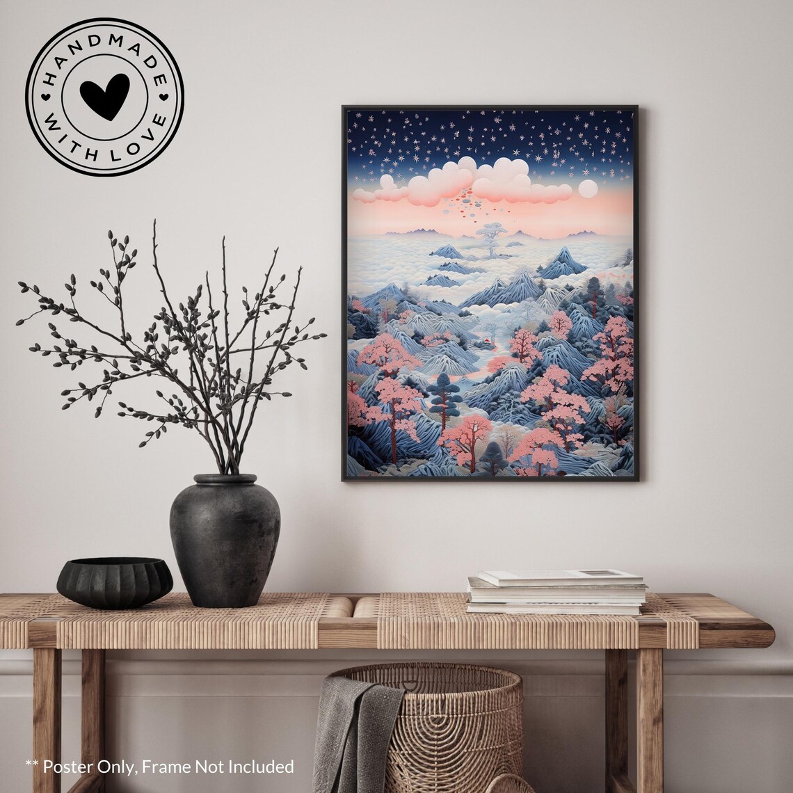Hokusai Ukiyo-E Japanese Dreamscape Landscape Poster