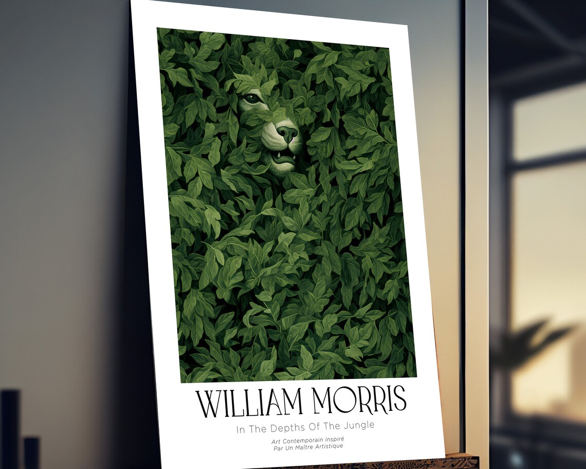 William Morris Green Jungle Exhibition Poster