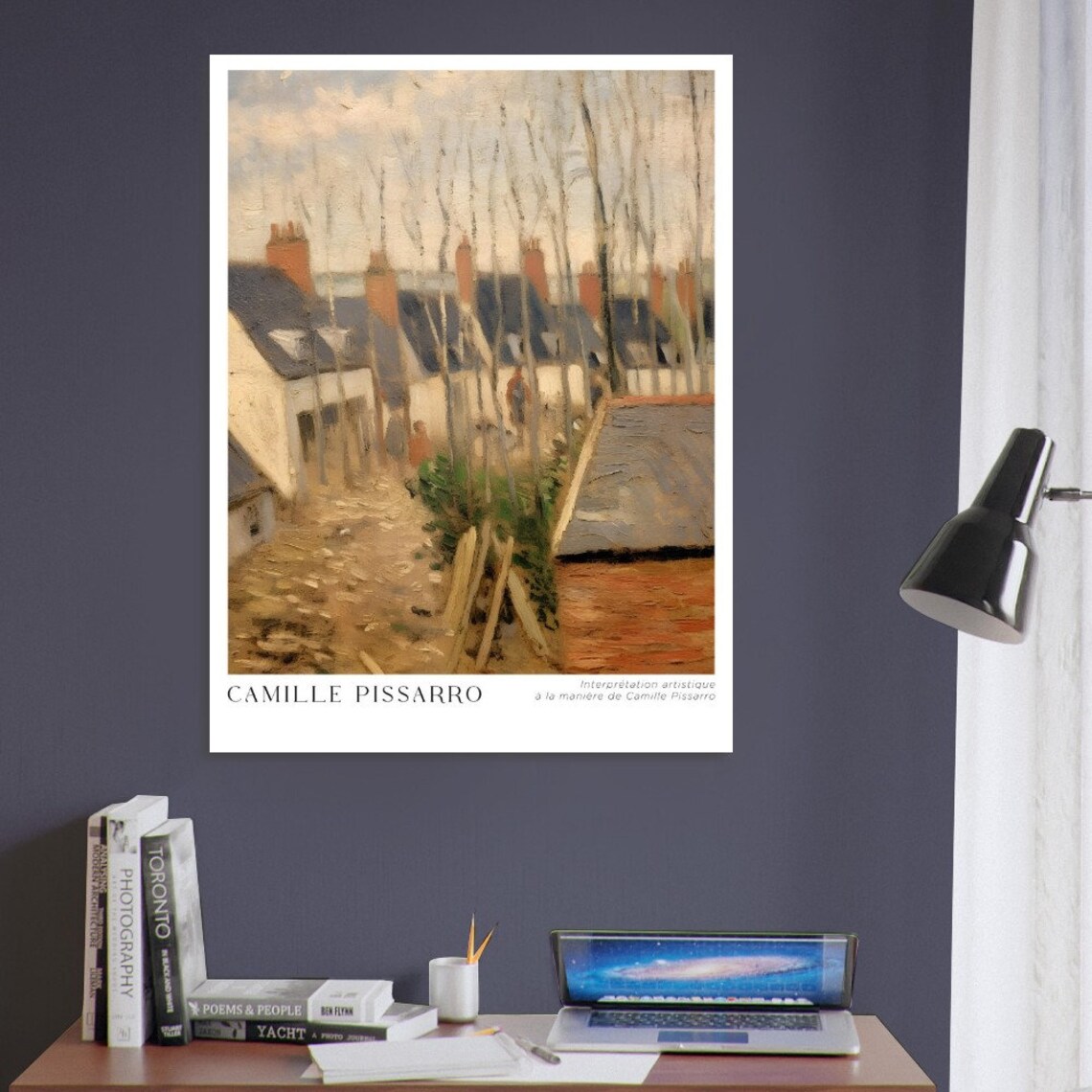 Pissarro Houses, Museum Exhibition Poster