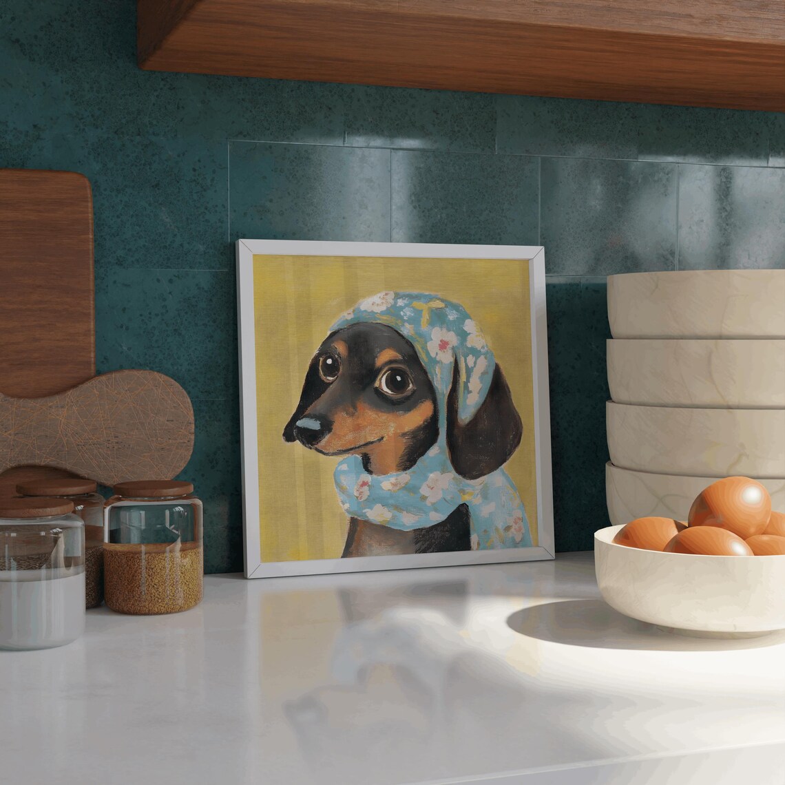 Dachshund Babushka Dog Art Print, Gift for Dog Lovers - Image 3