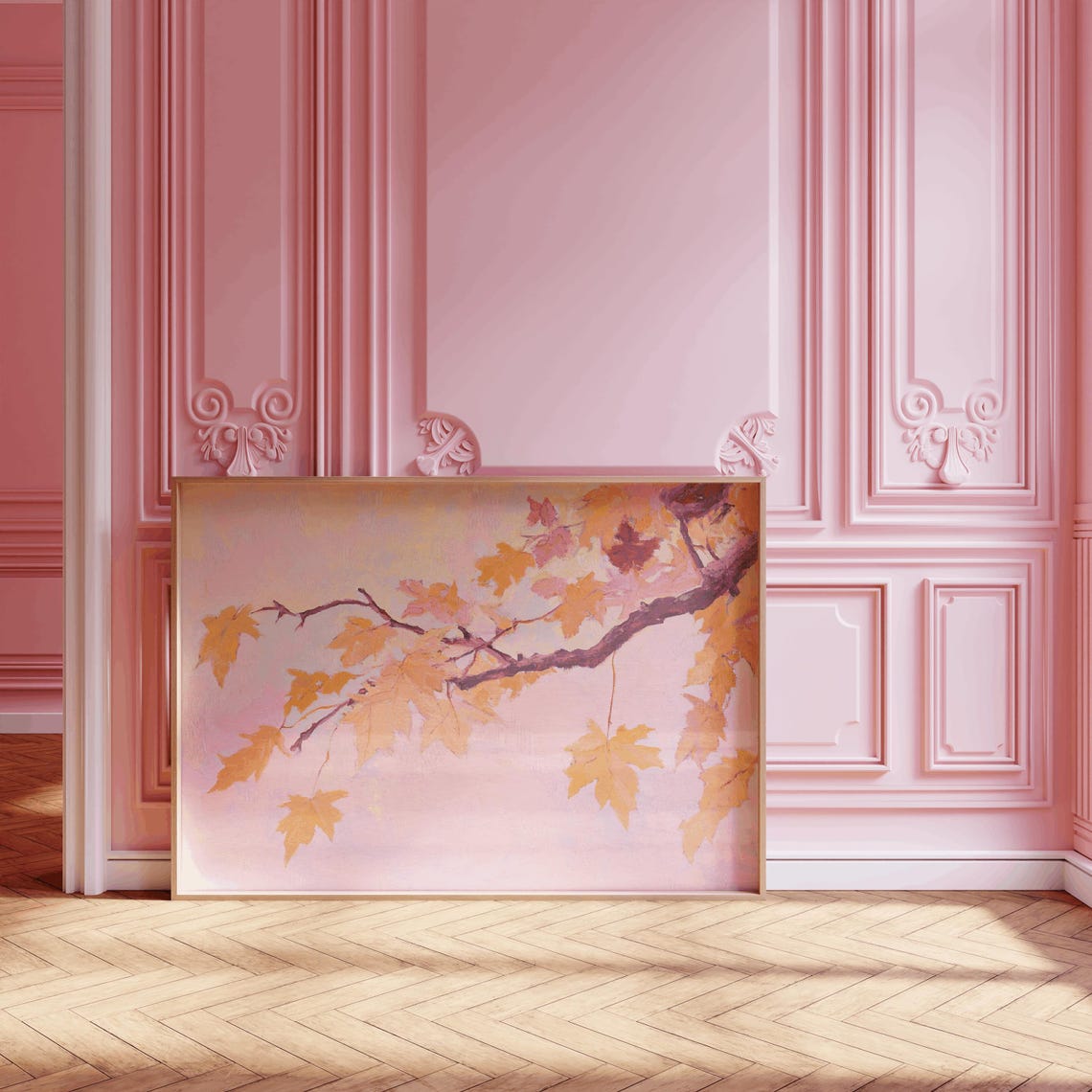 Maple Branch Painting Maple Tree Art Japanese Maple Tree Maple Tree Branch Fall Maple Tree Decor Red Maple Tree Rustic Maple Tree