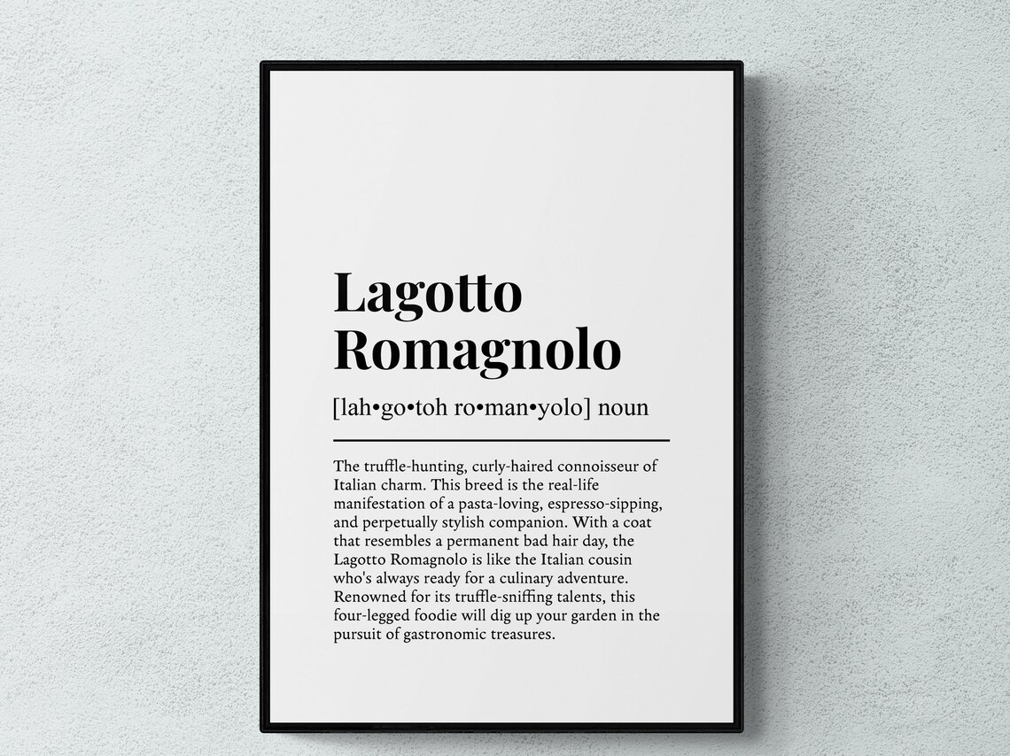 Lagotto Romagnolo Funny Definition, Art Print