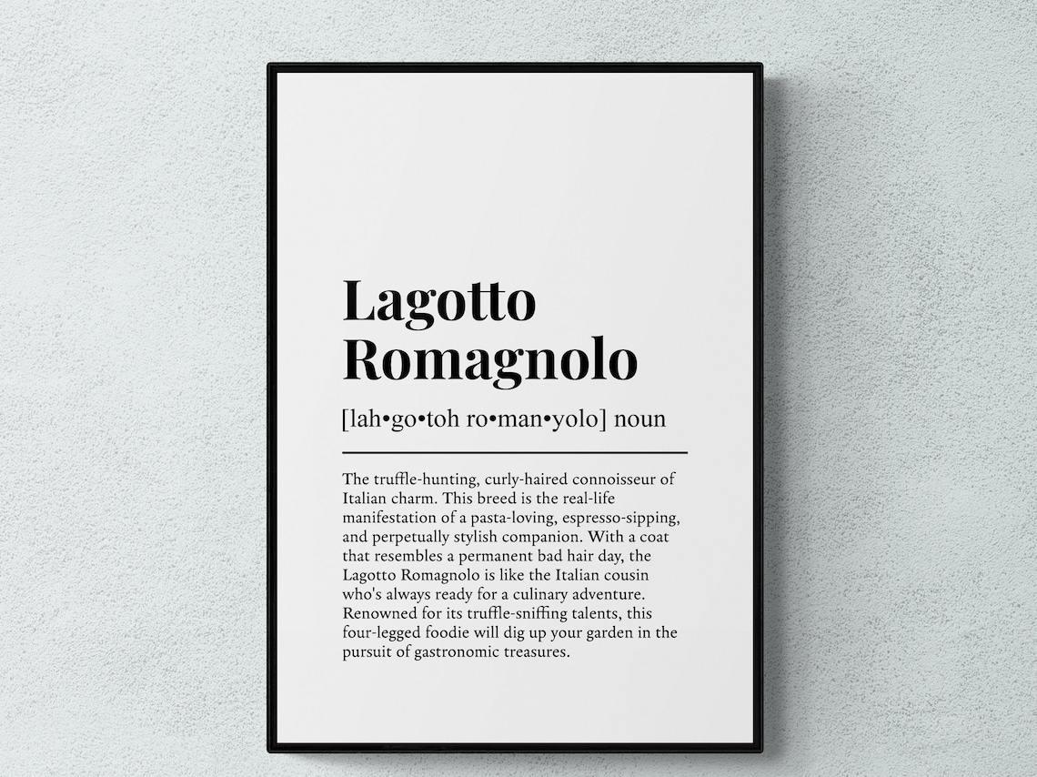 Lagotto Romagnolo Funny Definition Dog Poster Print