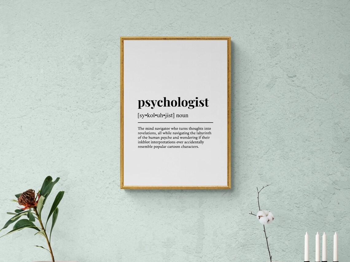 Psychologist Funny Definition Typographic Art Print - Image 2