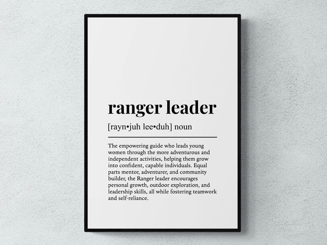 Ranger Leader Funny Definition Job Work Gift Wall Art Print