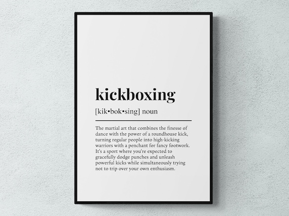 Kickboxing Funny Definition Gift Art Print