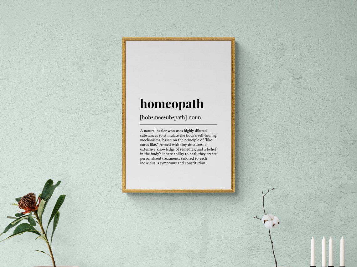 Homeopath Funny Definition Job Humor Wall Art Print - Image 2