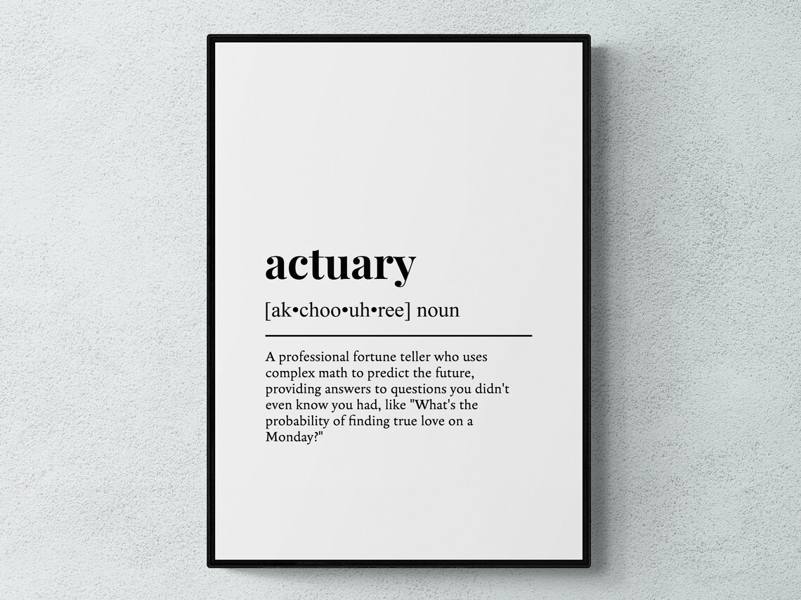 Actuary Funny Definition Job Work Gift Art Print - Image 3