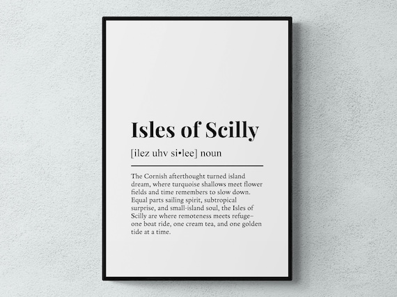 Isles Of Scilly Funny Definition Cornwall Art Print