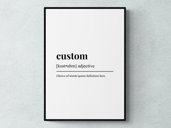 Custom Definition Personalized Definition Art Print