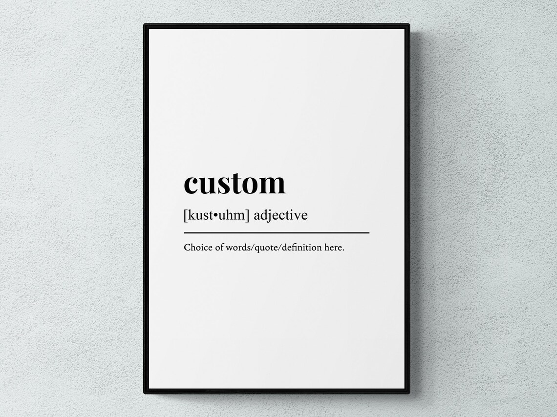 Custom Definition Personalized Definition Art Print
