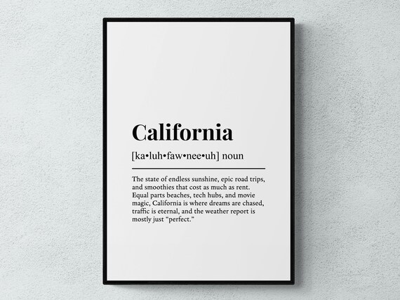Funny Definition America Gift Wall Art Print