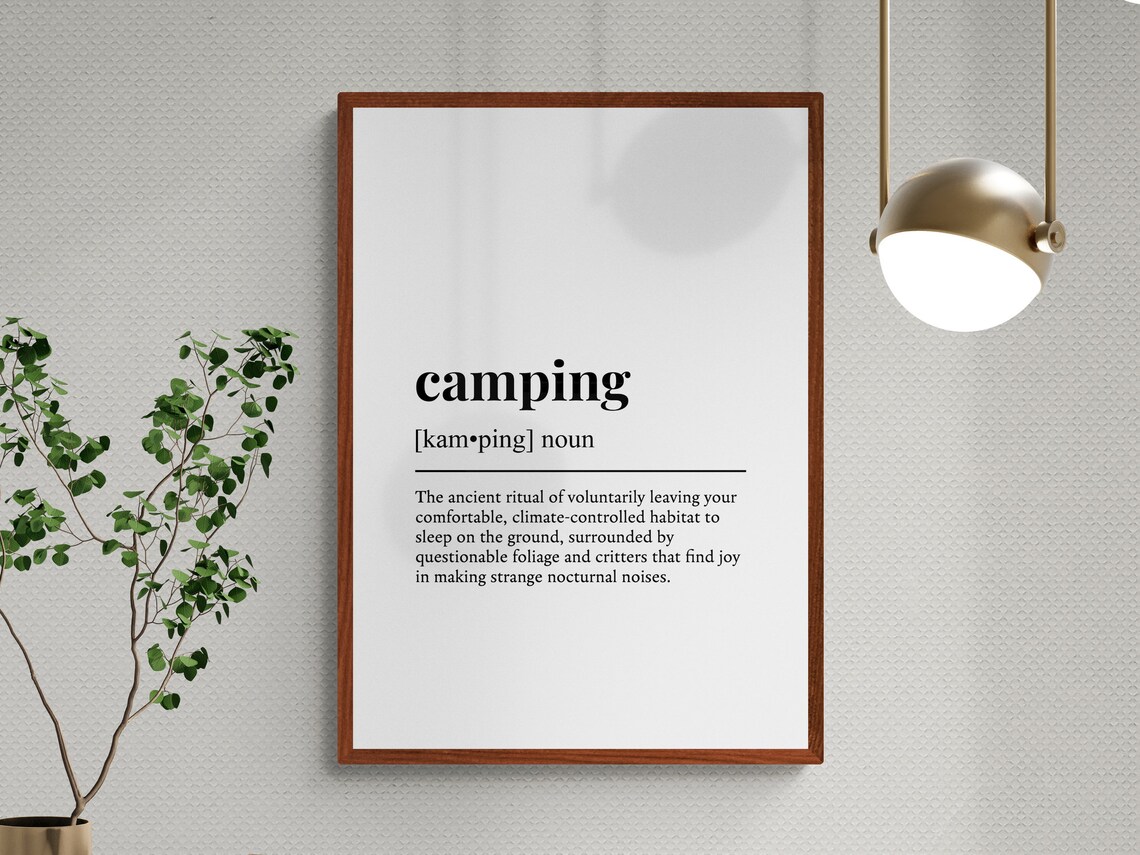 Camping Funny Definition Gift Art Print - Image 3