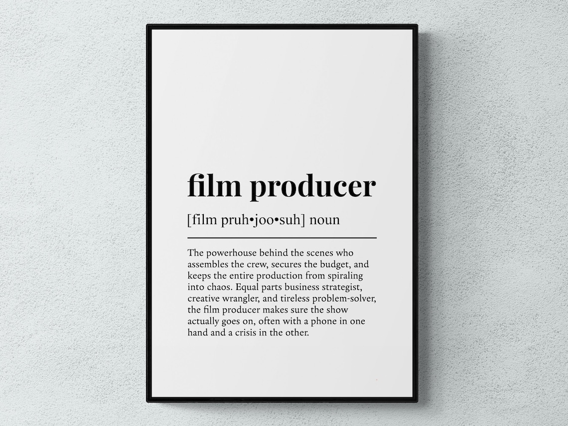 Film Producer Funny Dictionary Definition Style Wall Decor Gift Poster