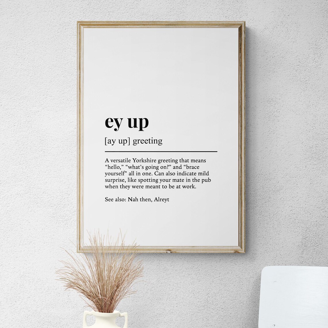 Yorkshire Dialect Funny Definitions, Set of 6 Prints
