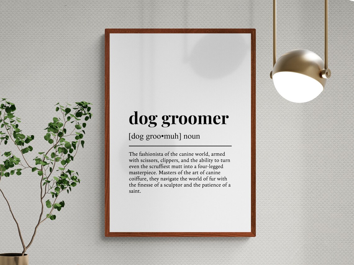 Dog Groomer Funny Definition Gift Art Print - Image 3