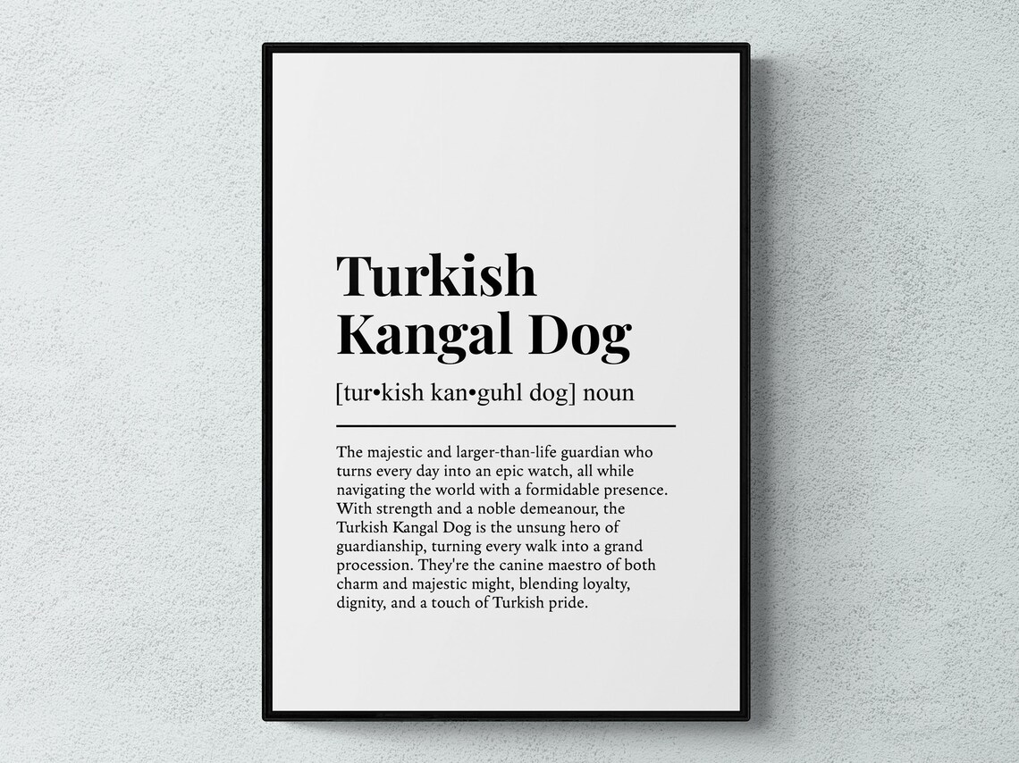 Turkish Kangal Dog Funny Definition Art Print