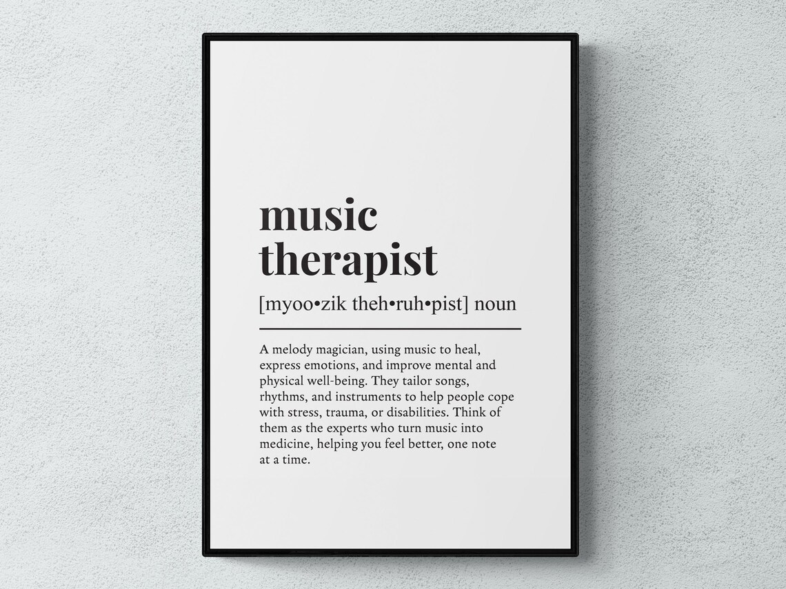 Music Therapist Funny Definition, Humor Art Print