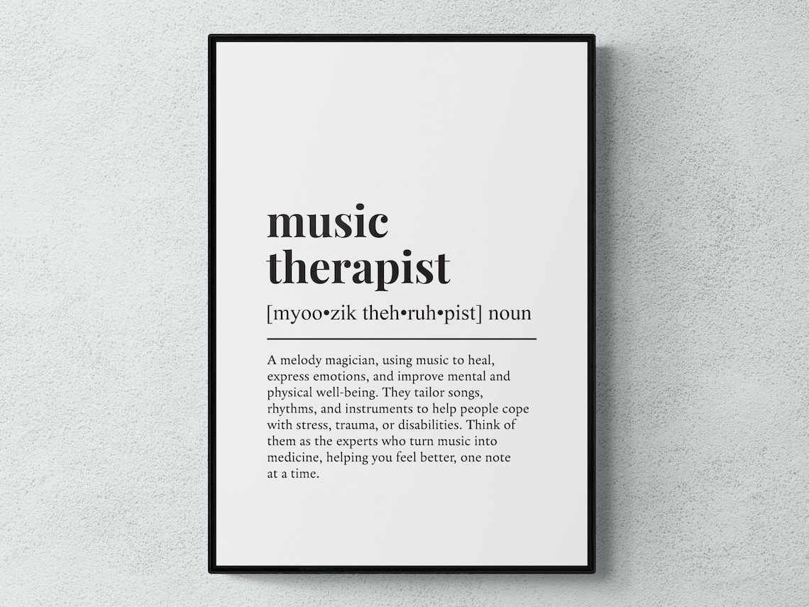 Music Therapist Funny Definition Poster Print