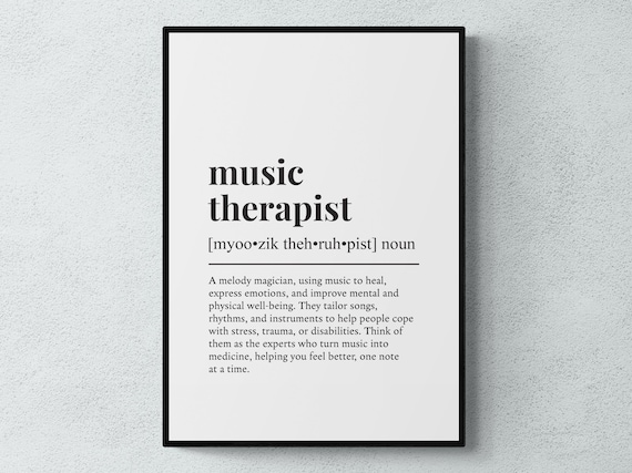 Music Therapist Funny Definition Poster Print