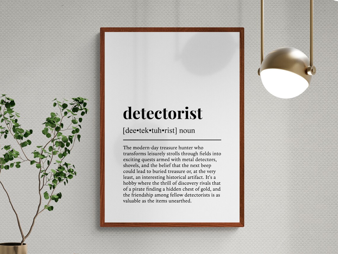 Detectorist Funny Definition Hobby Wall Art Print - Image 3