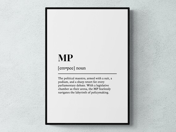 Mp Funny Definition Job Work Gift Wall Art Print