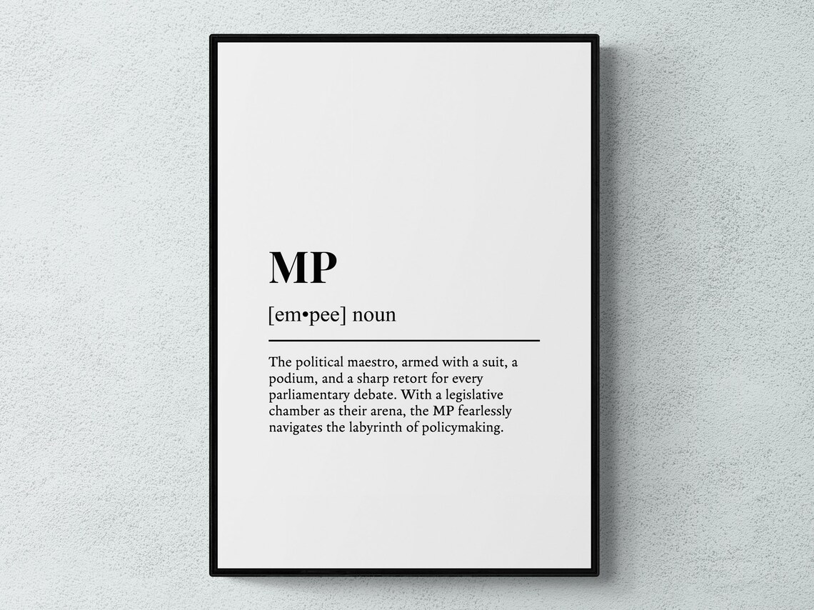 Mp Funny Definition Job Work Gift Wall Art Print