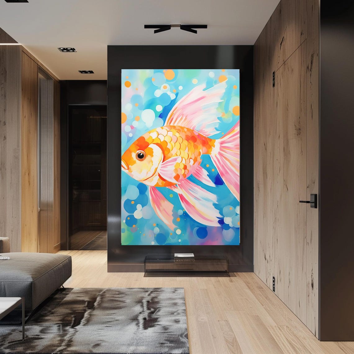 Japanese Fish Decor Bathroom Wall Decor Aquarium Art Wall Hanging Unique Gifts Wall Decor Minimalist Art Maximalist Decor Home Decor - Image 6