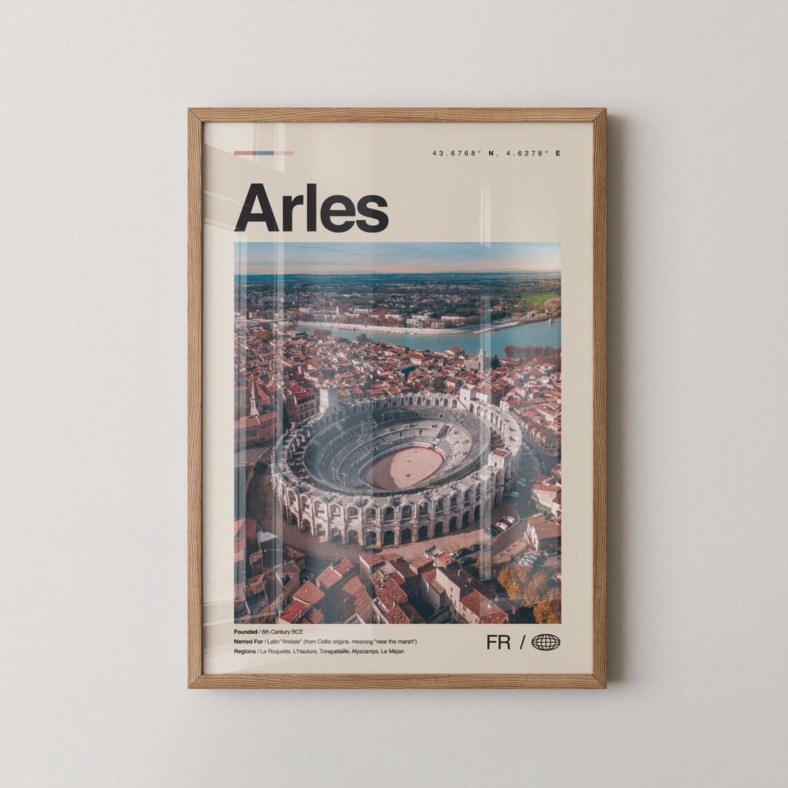 Arles France Roman Amphitheater City Travel Photography Poster