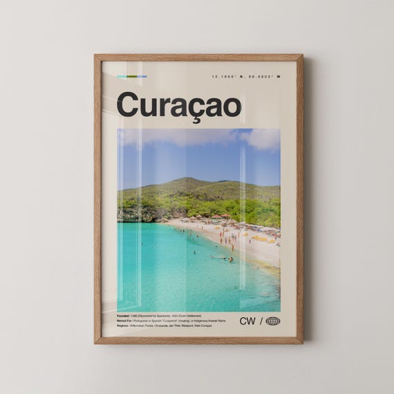 Curacao Print Curaao Wall Art Poster Photo Willemstad Pais Krsou Caribbean