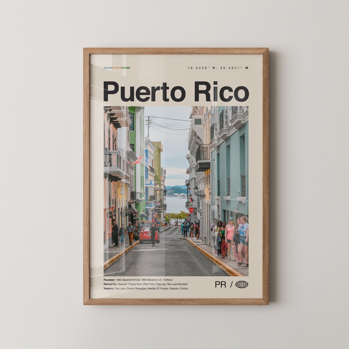 Puerto Rico Print No 2, San Juan Travel Poster