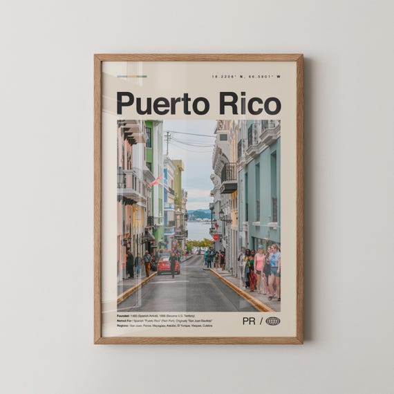 Puerto Rico Print No 2, San Juan Travel Poster